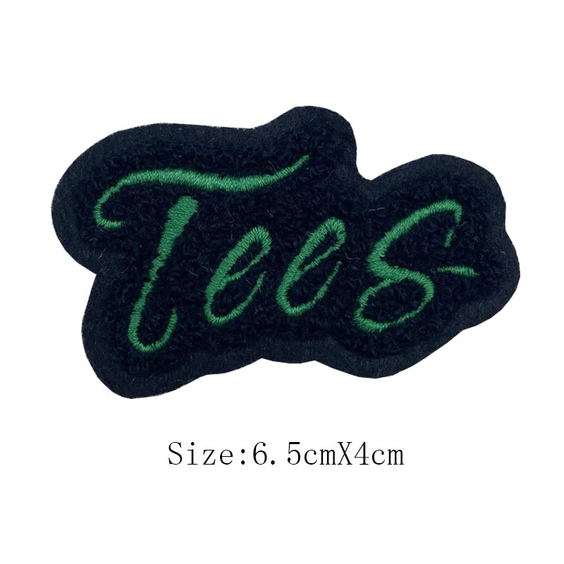 Patch de chenille personnalisé en polyester pour short