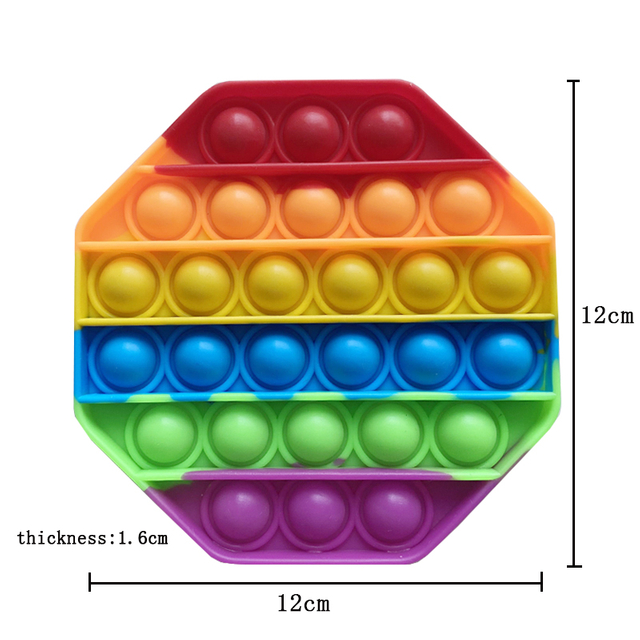 Jouet d'apprentissage anti-Stress sensoriel à bulles en Silicone, Push Pop It