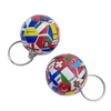 Porte-clés Football avec logo du drapeau du monde de la coupe européenne