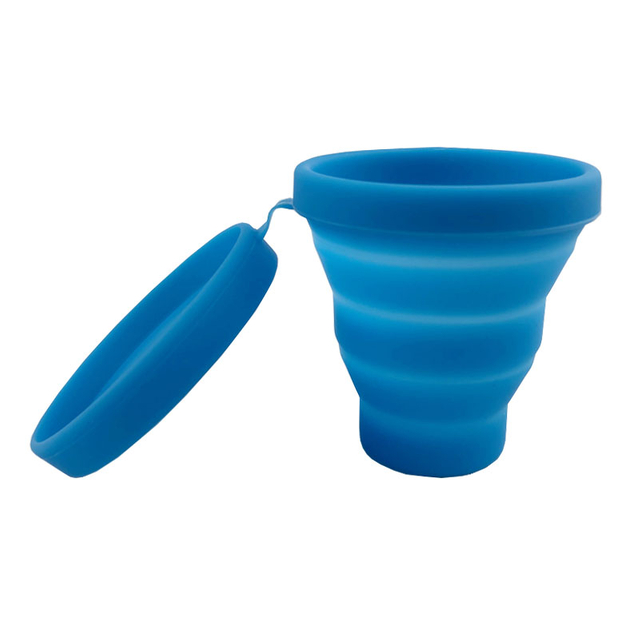 Tasse d'eau pliable en silicone extensible avec logo personnalisé