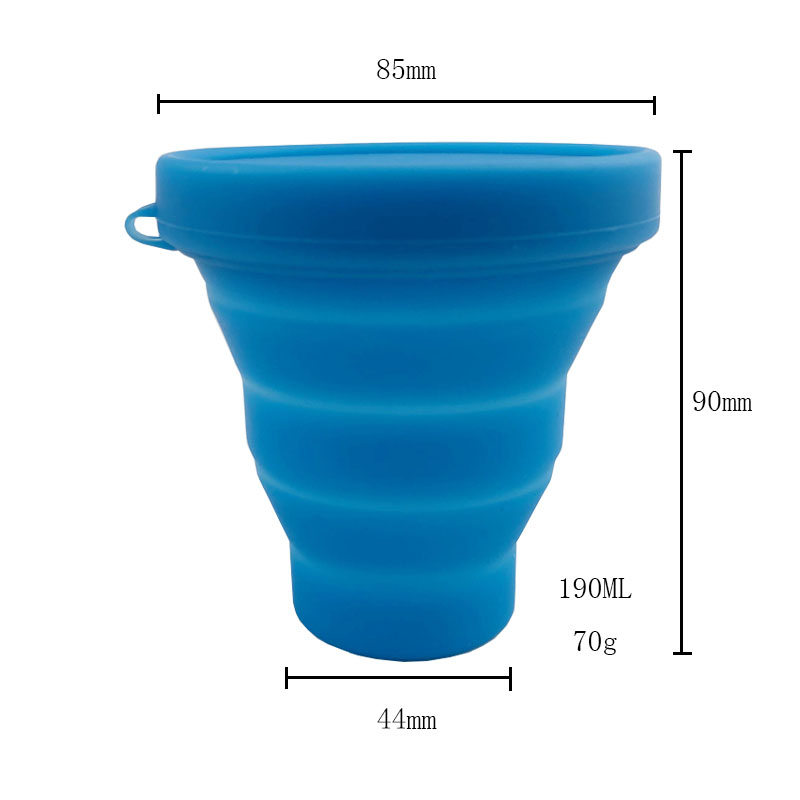 Nouvelle tasse à café pliable en silicone pour cantine personnalisée