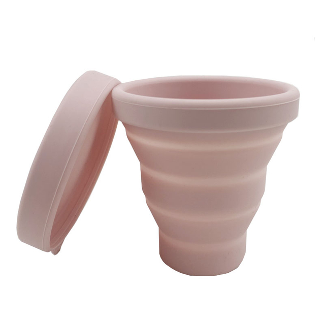 Tasse d'eau pliable en silicone extensible et flexible