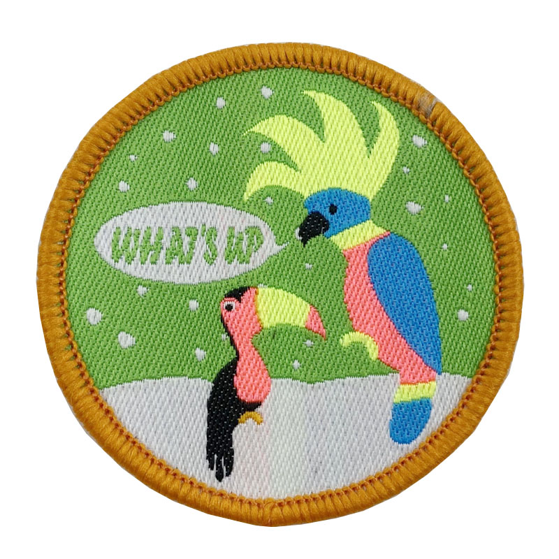 Patch tissé en ruban vierge pour vêtements