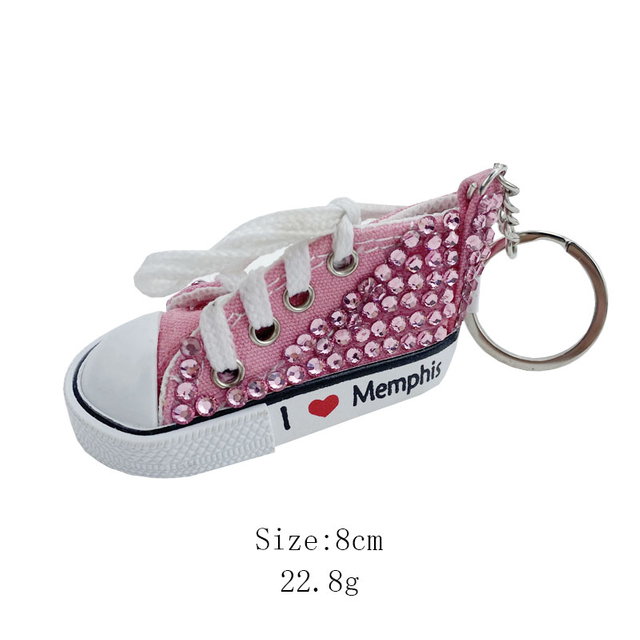 Porte-clés de chaussure en silicone cristal pour enfants